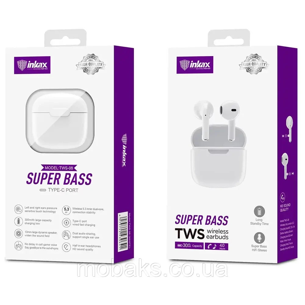 Airpods - Bluetooth - INKAX (TWS 08)