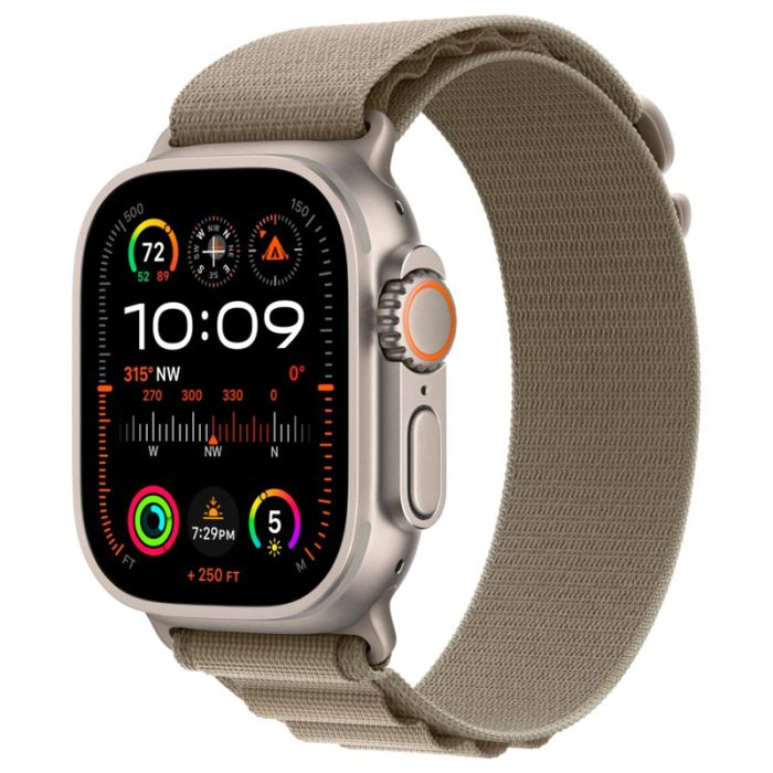 APPLE Watch Ultra 2 49mm - Boitier En Titane Et Bracelet Boucle Alpine Olive S