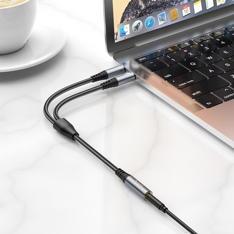Cable audio adapter Hoco “UPA21” 3.5mm female to 2*3.5mm male