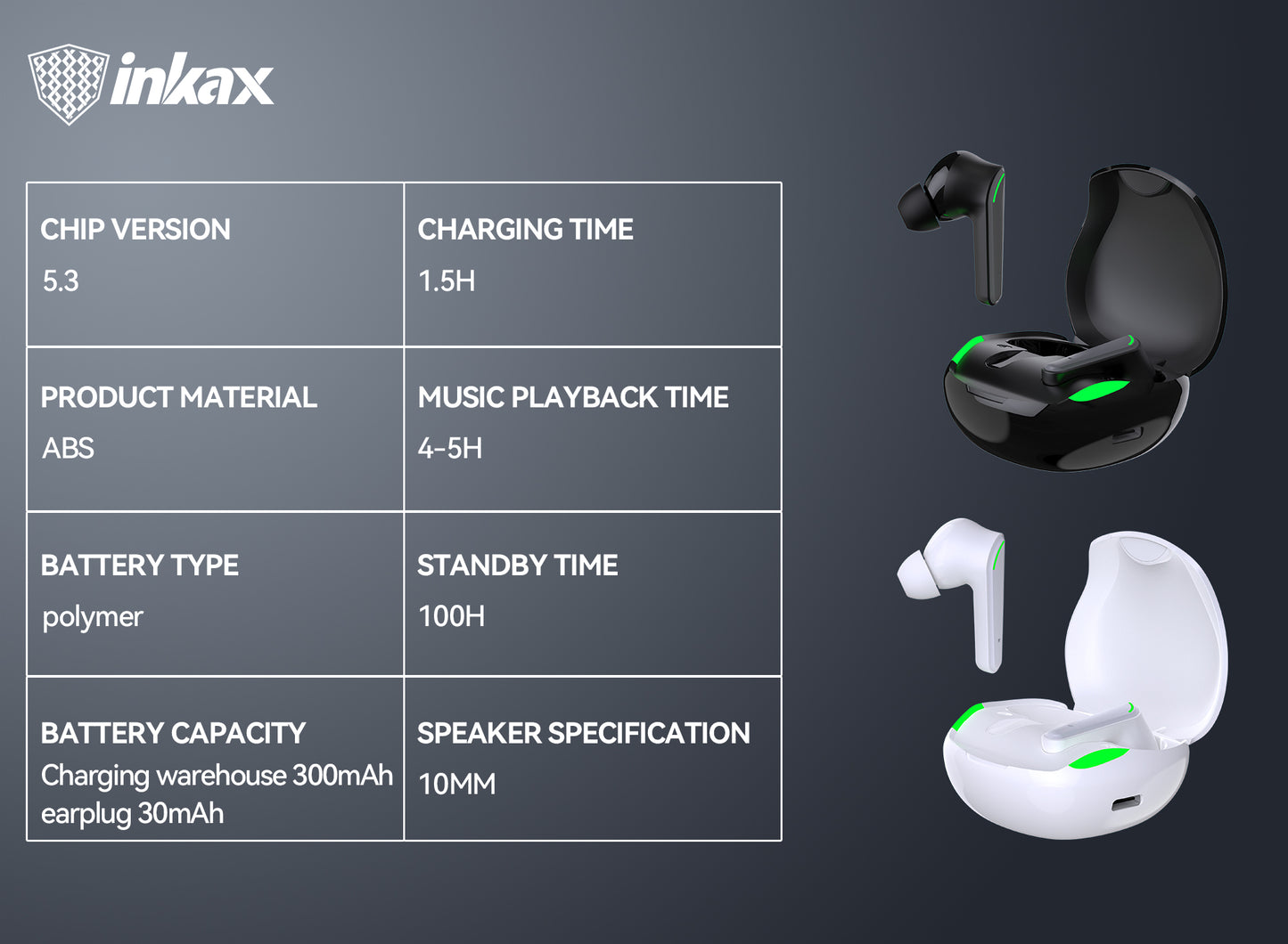 ECOUTEURS SANS FIL INKAX TWS-19