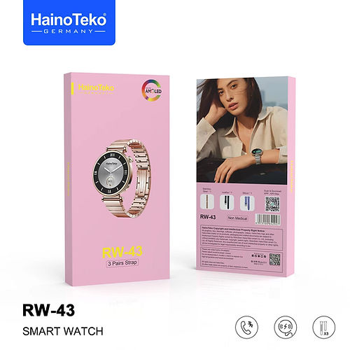 Smart Watch Haino Teko + 3 Bracelet - GT4 (FEMME) : RW43 - Silver