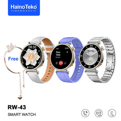 Smart Watch Haino Teko + 3 Bracelet - GT4 (FEMME) : RW43 - Silver