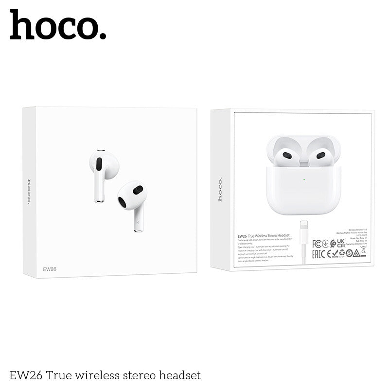 Airpods (3ᵉ génération) - Bluetooth - HOCO (EW 26)