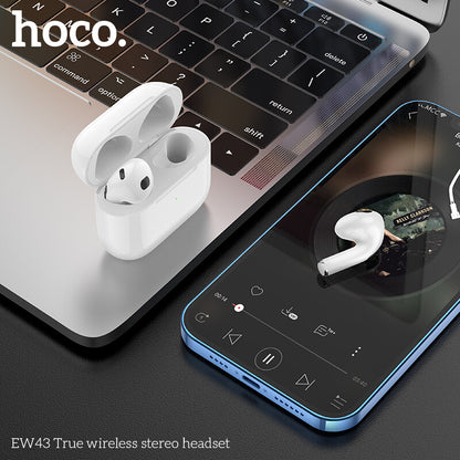 Airpods (3ᵉ génération) - Bluetooth - HOCO (EW 43) - Blanc