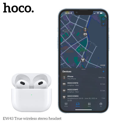 Airpods (3ᵉ génération) - Bluetooth - HOCO (EW 43) - Blanc