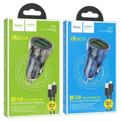 Car charger - Z47 Transparent Discovery Edition - QC3.0 set