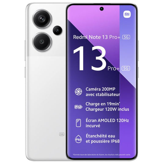 Smartphone XIAOMI Redmi Note 13 Pro+ 5G - 12Go 512Go - Blanc